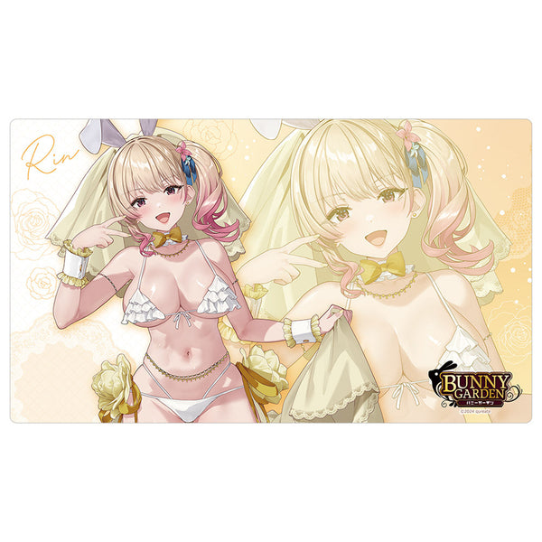 『バニーガーデン』描き下ろしラバーマット (凜/バニーウエディング水着)